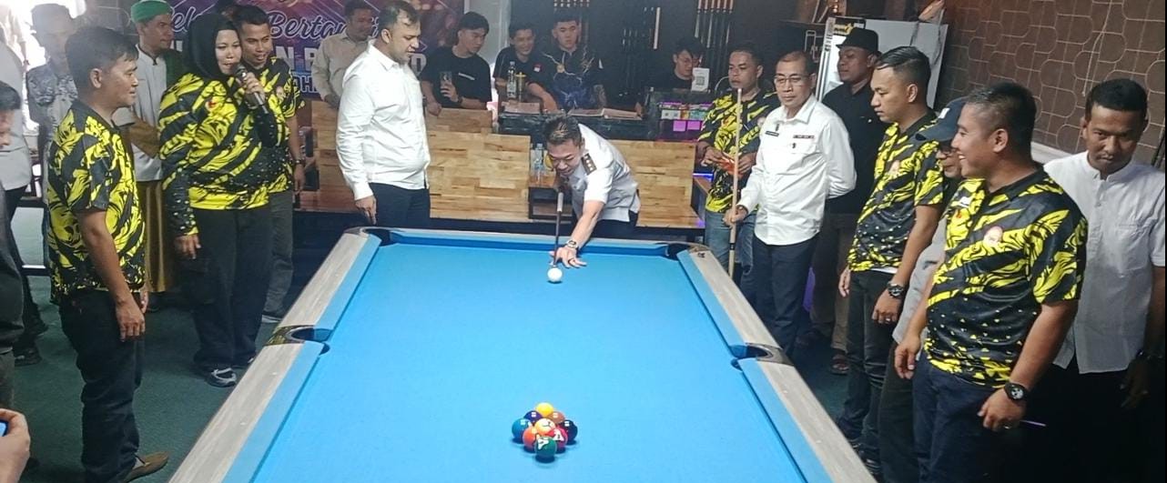 Afrizal Sintong Buka Tournamet Billiar Trophy Bupati CUP 1 2024