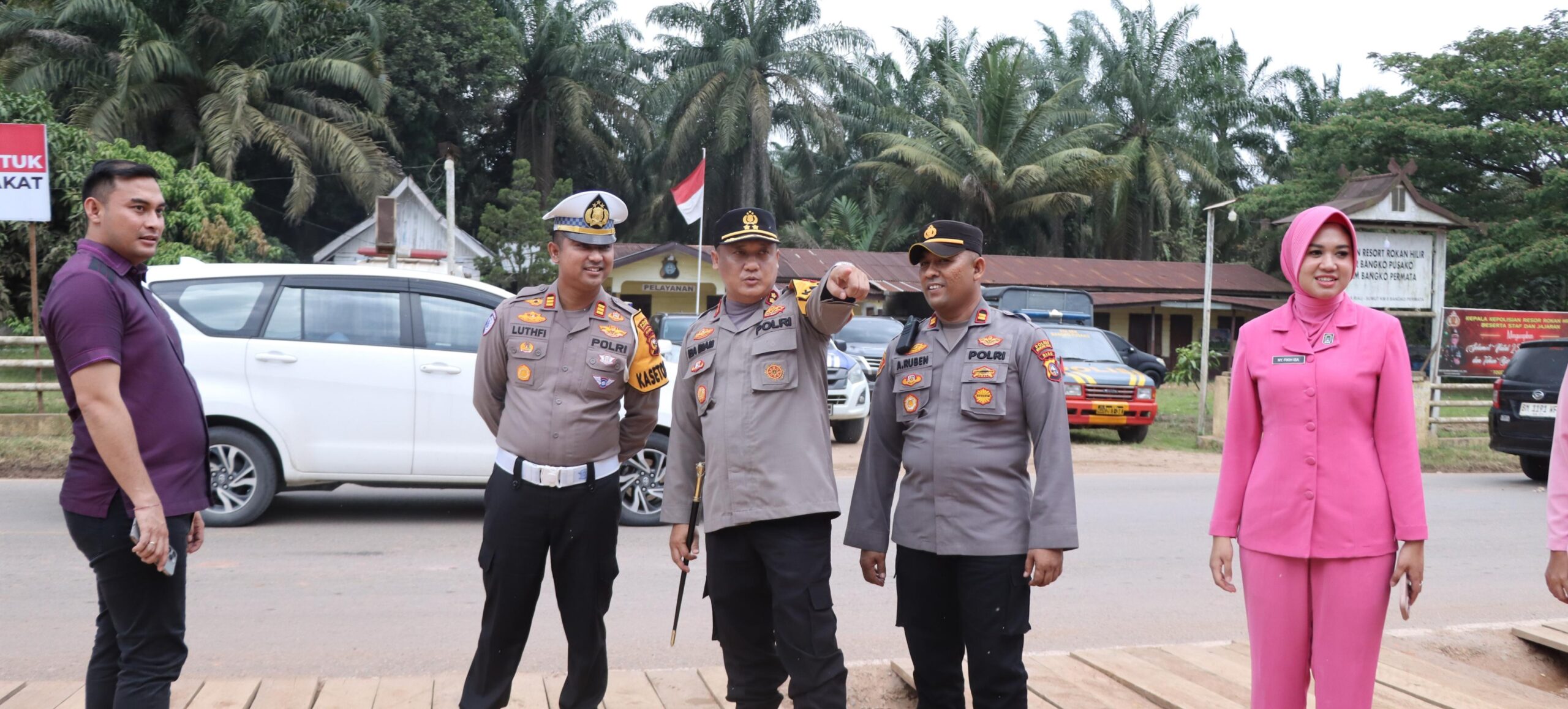 Pastikan Mudik Lancar Kapolres Rohil Tinjau Pos PAM Ops Ketupat LK 2025