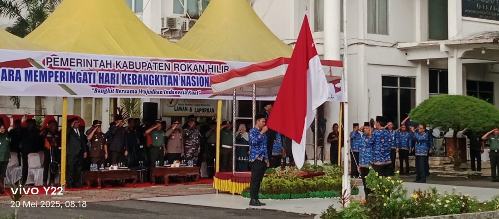 Wakil Ketua DPRD ROHIL Imam Suroso Hadiri Apel Harkitnas ke-117