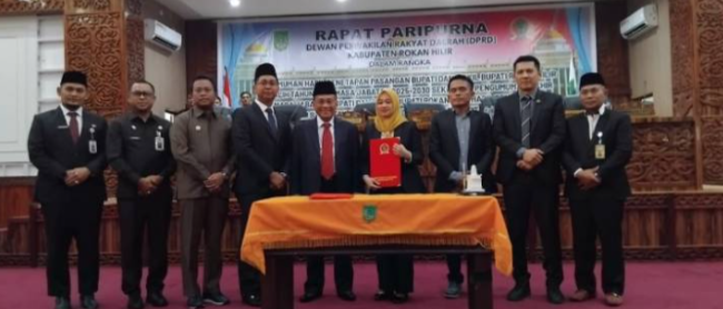 Bupati dan Wakil Terpilih Diumumkan DPRD Rohil