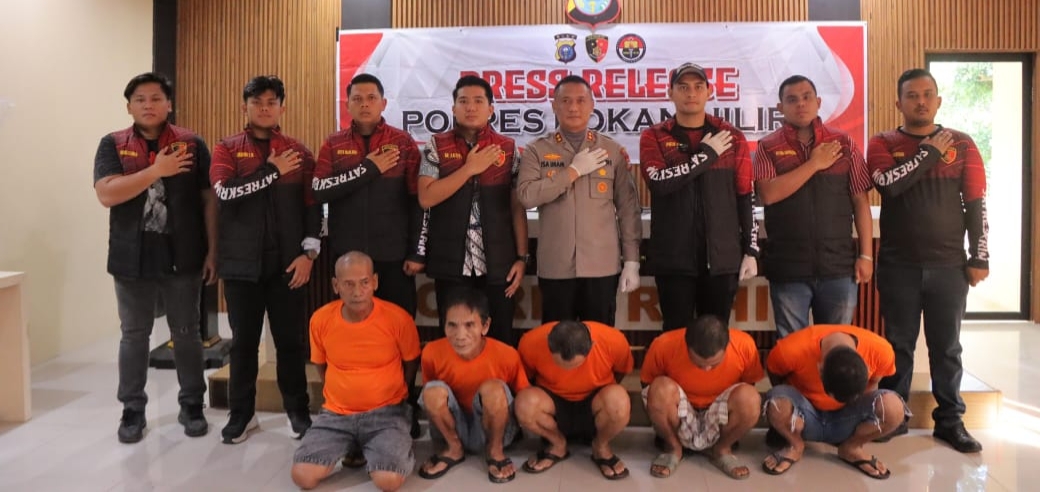 Kapolres Rohil Ungkap 5 Pelaku Perambahan Hutan dan Pembakaran Lahan