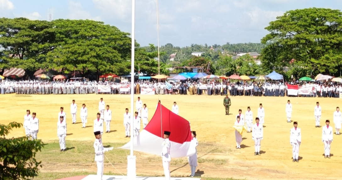 Upacara HUT Ke-80 RI Kecamatan Bagan Sinembah Berlangsung Takzim