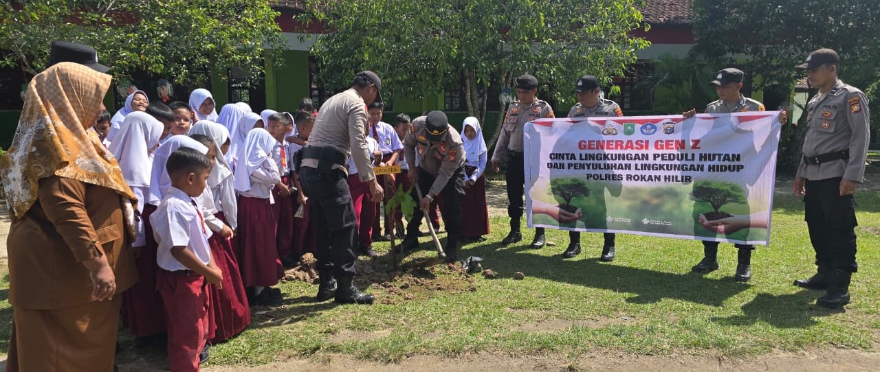 Polsek Simpang Kanan Bersama Guru Sosialisasi Green Policing