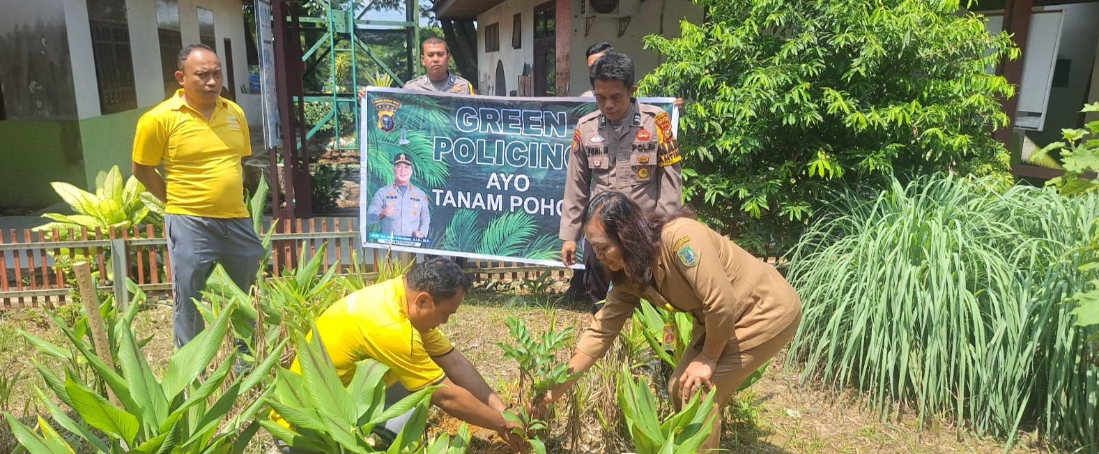 Jaga Lingkungan Polsek Bagan Sinembah Rutin Green Policing