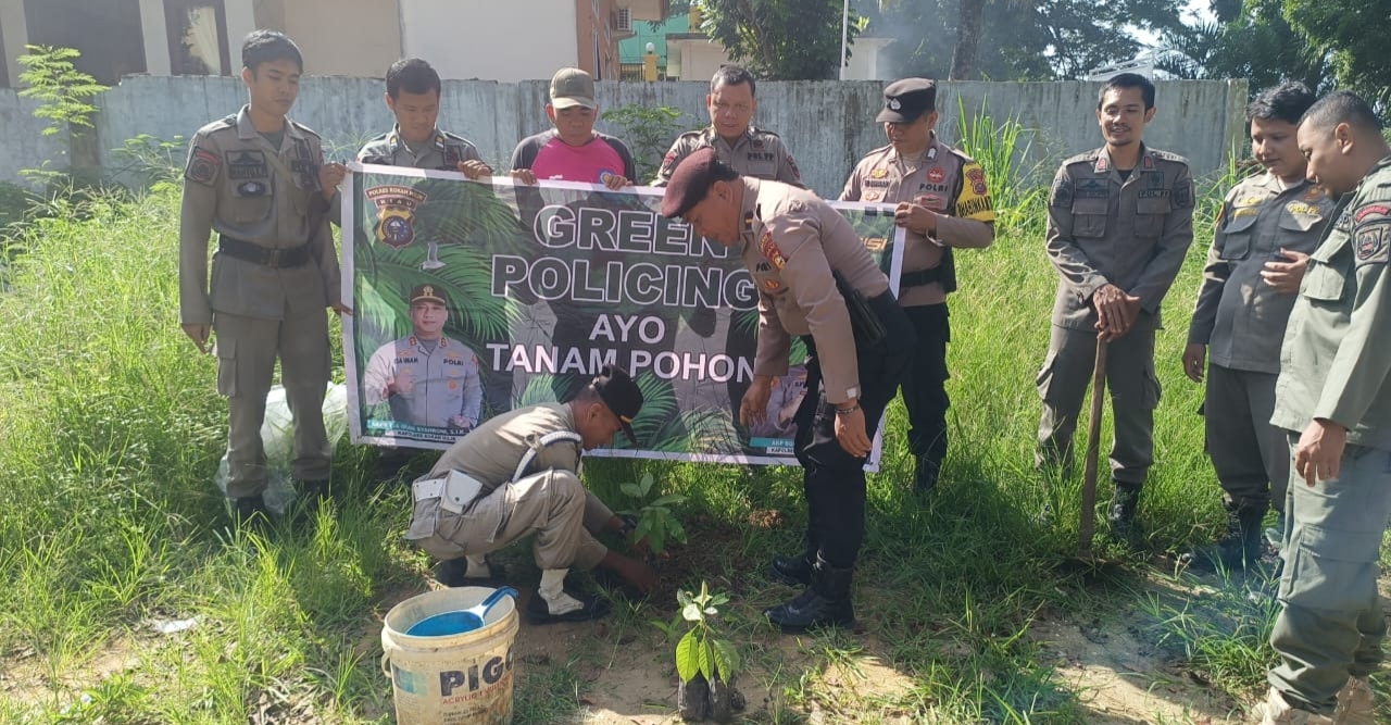 Dukung Program Polda Riau Polres Rohil Green Policing di Bagan Sinembah