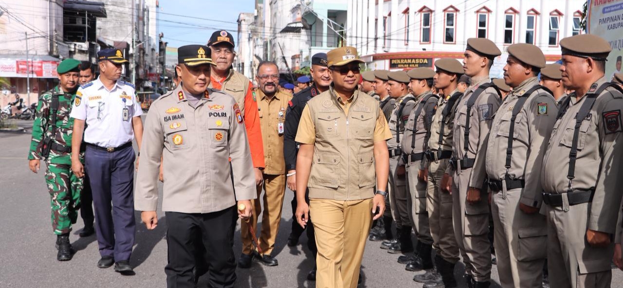 Kapolres Rohil dan Wabup Rohil Pimpin Apel Kesiapsiagaan Bencana Banjir