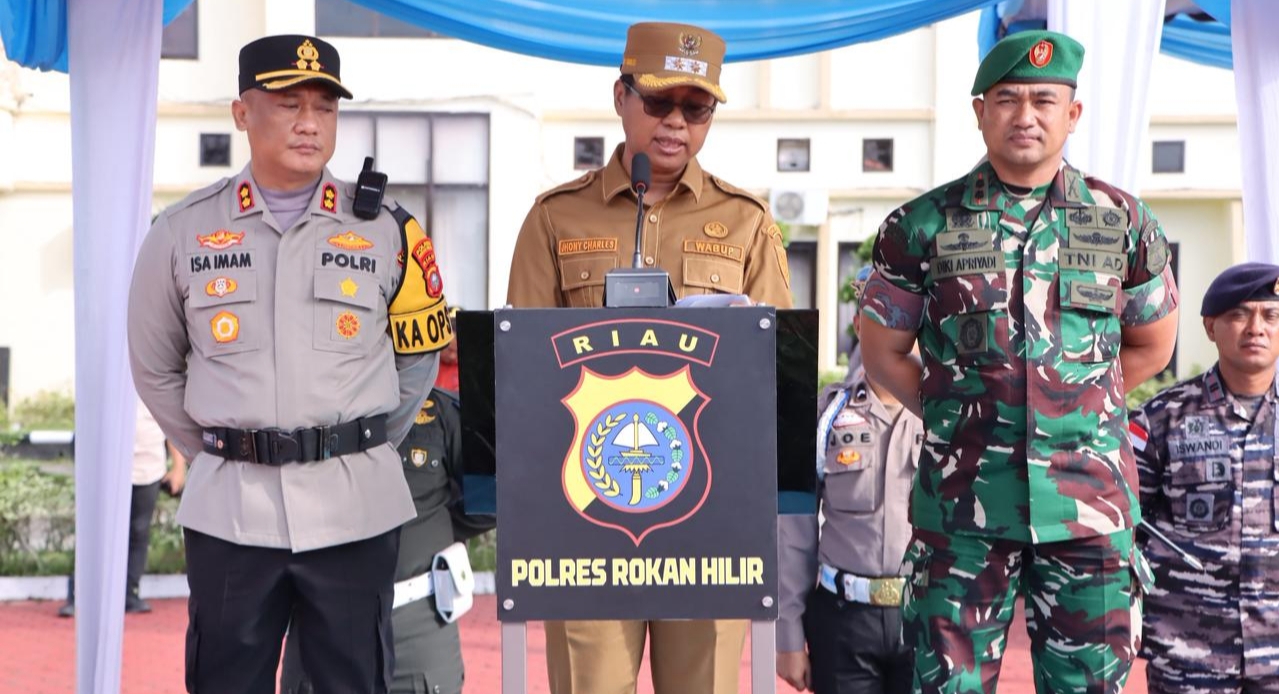 Sambut Nataru Polres Rohil Gelar Apel 3 Pilar Pasukan Operasi Kepolisian Terpusat