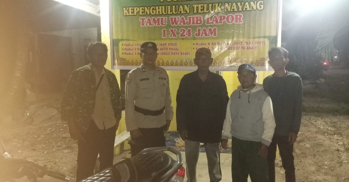 Polsek Pujud Rutin Patroli dan Cek Pos Siskamling Warga