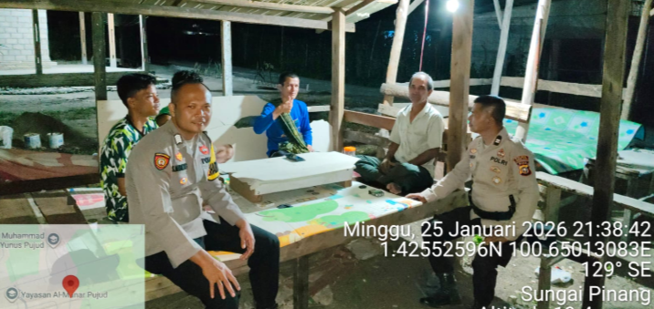 Cegah C Polsek Pujud Cek Pos Siskamling Warga