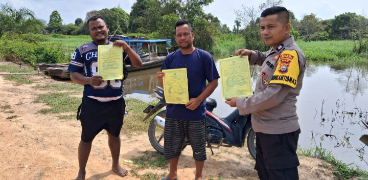 Cegah Karlahut Polsek Pujud Sosialisasi Maklumat Kapolda Riau