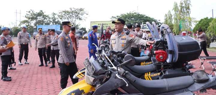 Antisipasi Karlhutla Polres Rohil Gelar Apel Kesiapsiagaan