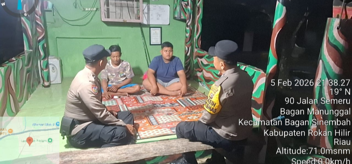 Polsek Bagan Sinembah Cek Pos Siskamling Warga