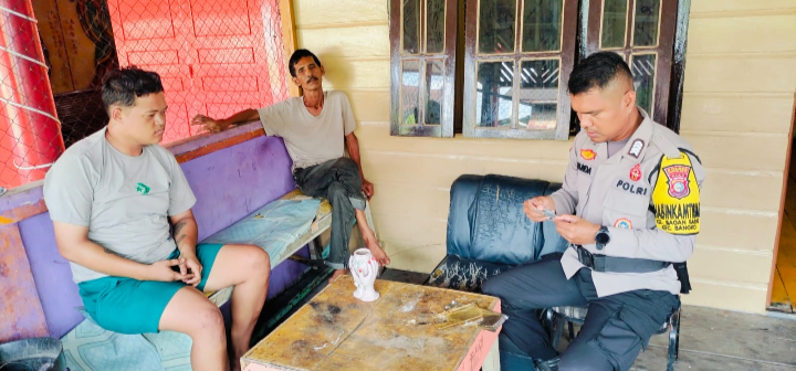 Bhabinkamtibmas Kelurahan Bagan Sigap Terima Laporan Warga