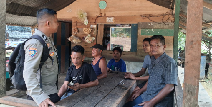 Polsek Pujud Rutin Sampaikan Pesan Kamtibmas