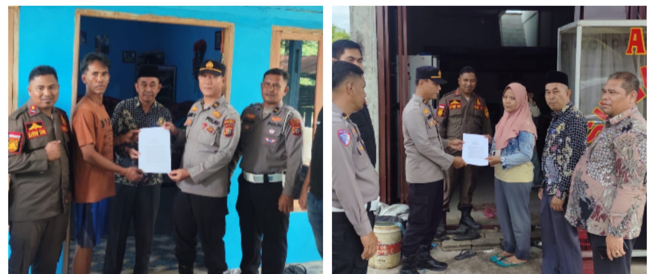 Polsek Pujud Bersama Upika Sampaikan Surat Edaran Bulan Suci Ramadhan