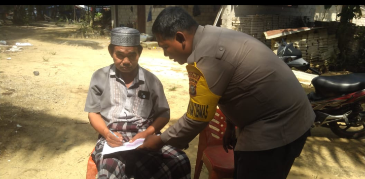 Cipta Kondusif Polsek Pujud Gencar Sambangi Warga