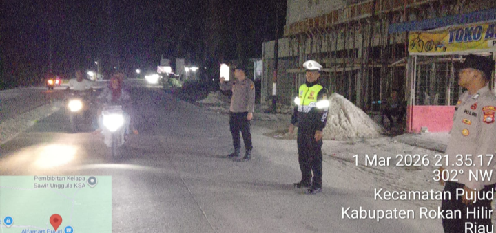 Patroli Rutin Tim Raga Polsek Pujud Cegah C3 dan Premanisme