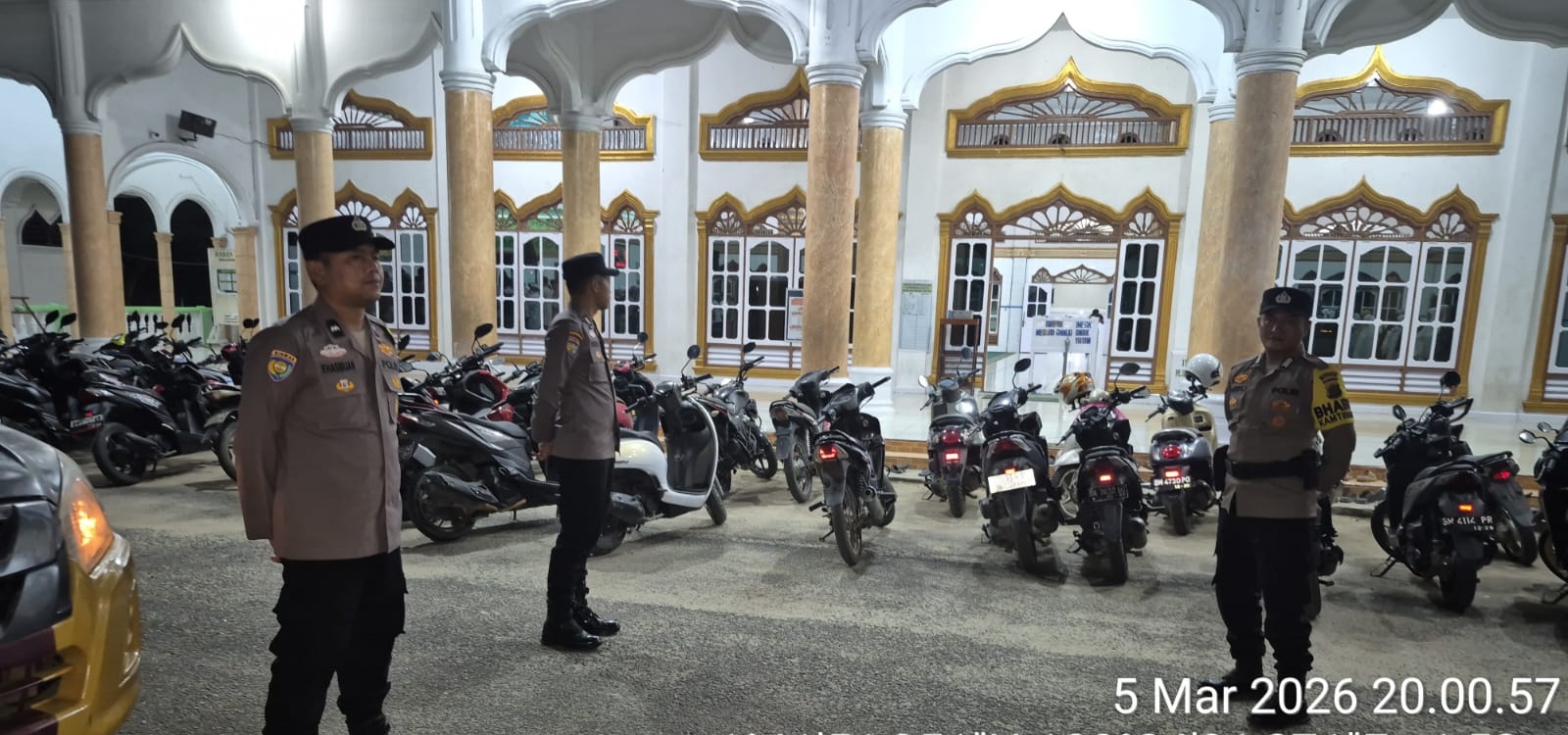 Cipta Kondusif Polsek Bagan Sinembah Gencar PAM Sholat Tarawih