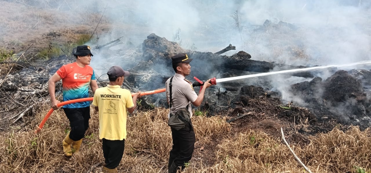 Buka Lahan Dengan Membakar, Polsek TPTM Amankan Pelaku Karhutla
