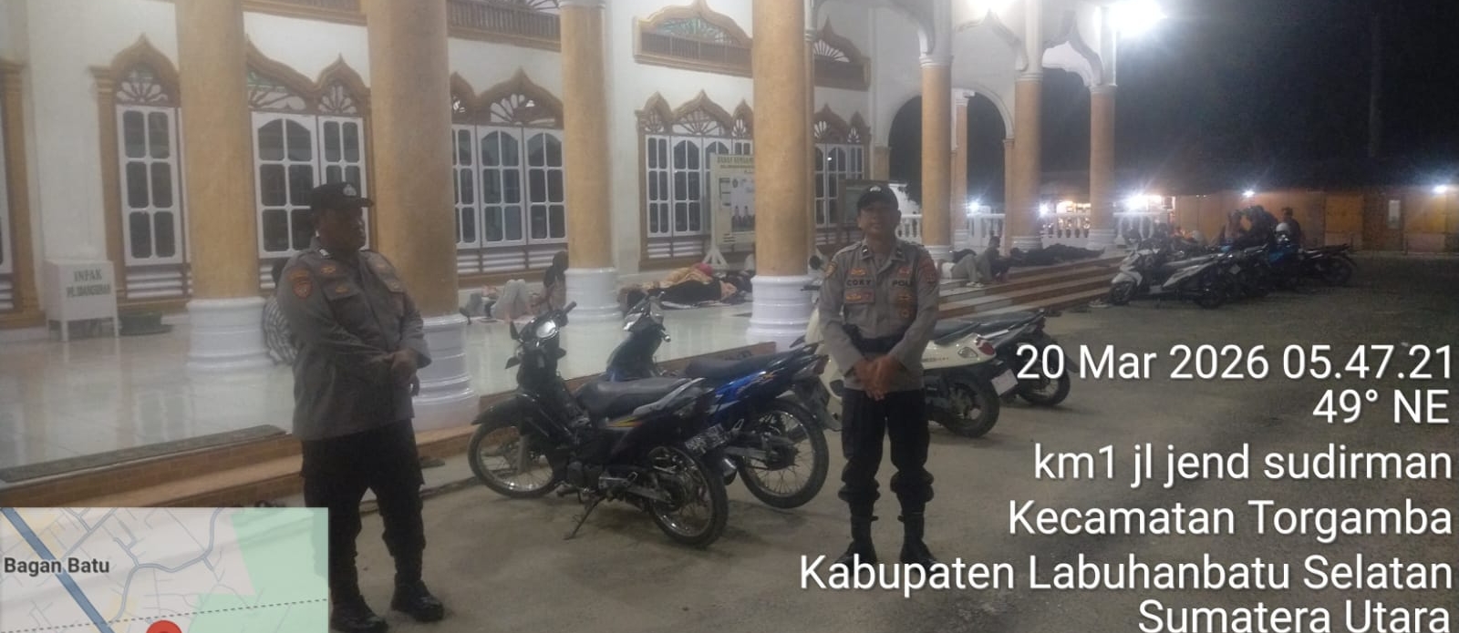 Cegah C3 Polsek Bagan Sinembah Gelar Patroli Subuh