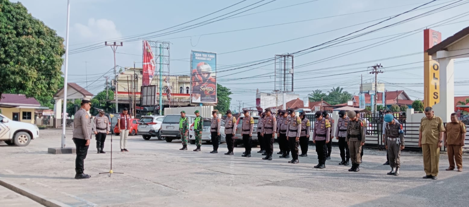 Kapolsek Bagan Sinembah Pimpin Apel Siaga PAM Malam Takbiran Idul Fitri 1447 H