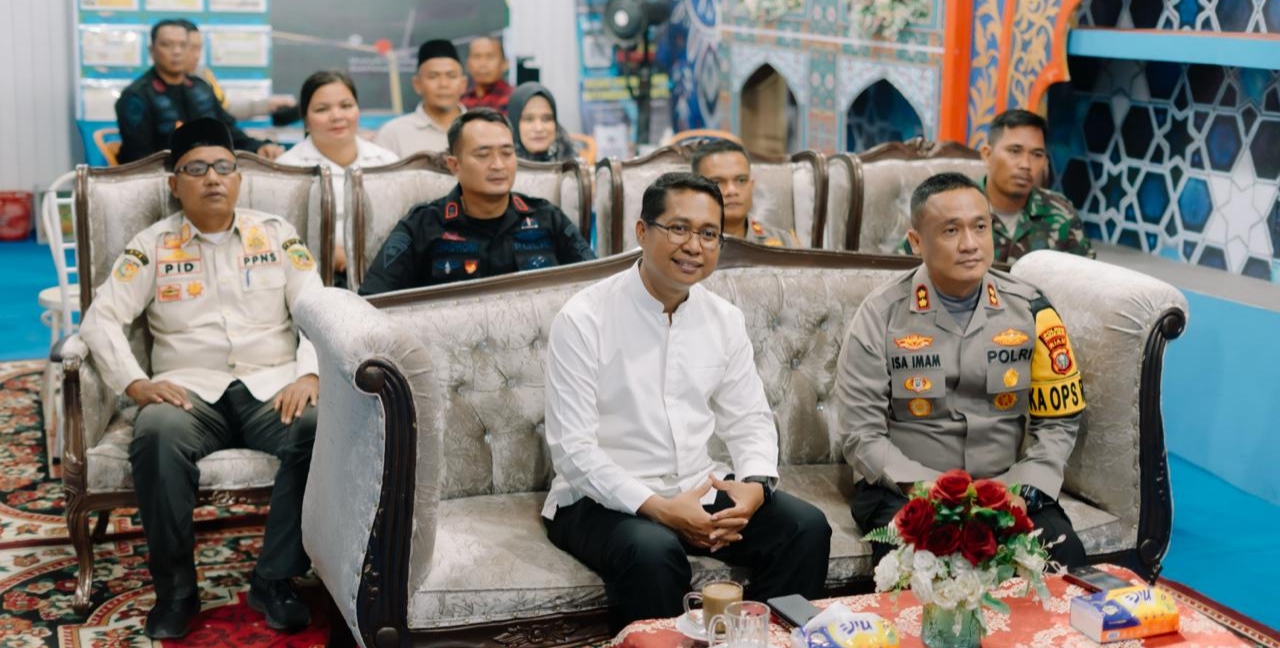 Kapolres Rohil dan Forkopimda Ikuti Zoom Meeting Kapolri serta Panglima TNI