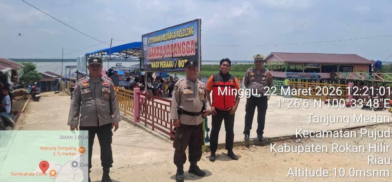 Cipta Kondusif Polsek Pujud Gelar PAM dan Gatur Lalin Hari Raya Idul Fitri 1447 H