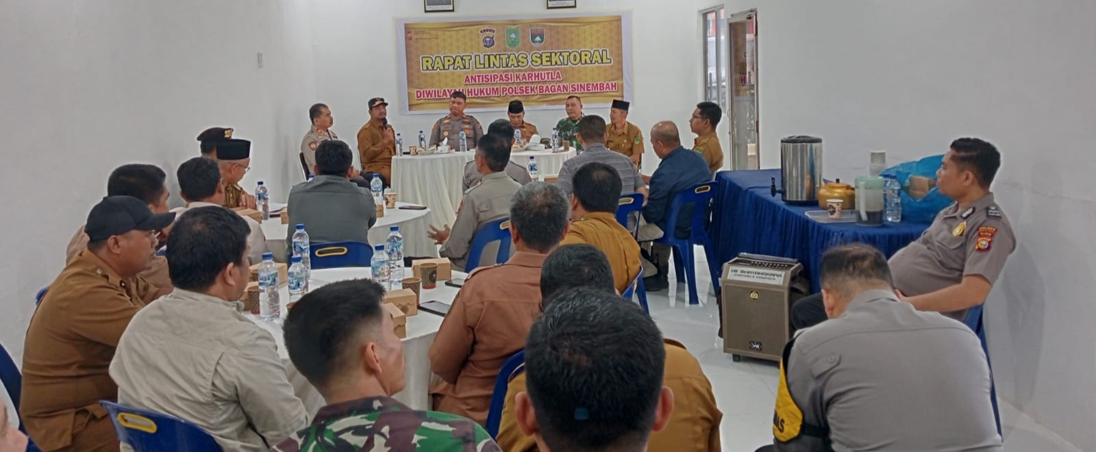 Cegah Karlahut Polsek Bagan Sinembah Gelar Rapat Lintas Sektoral