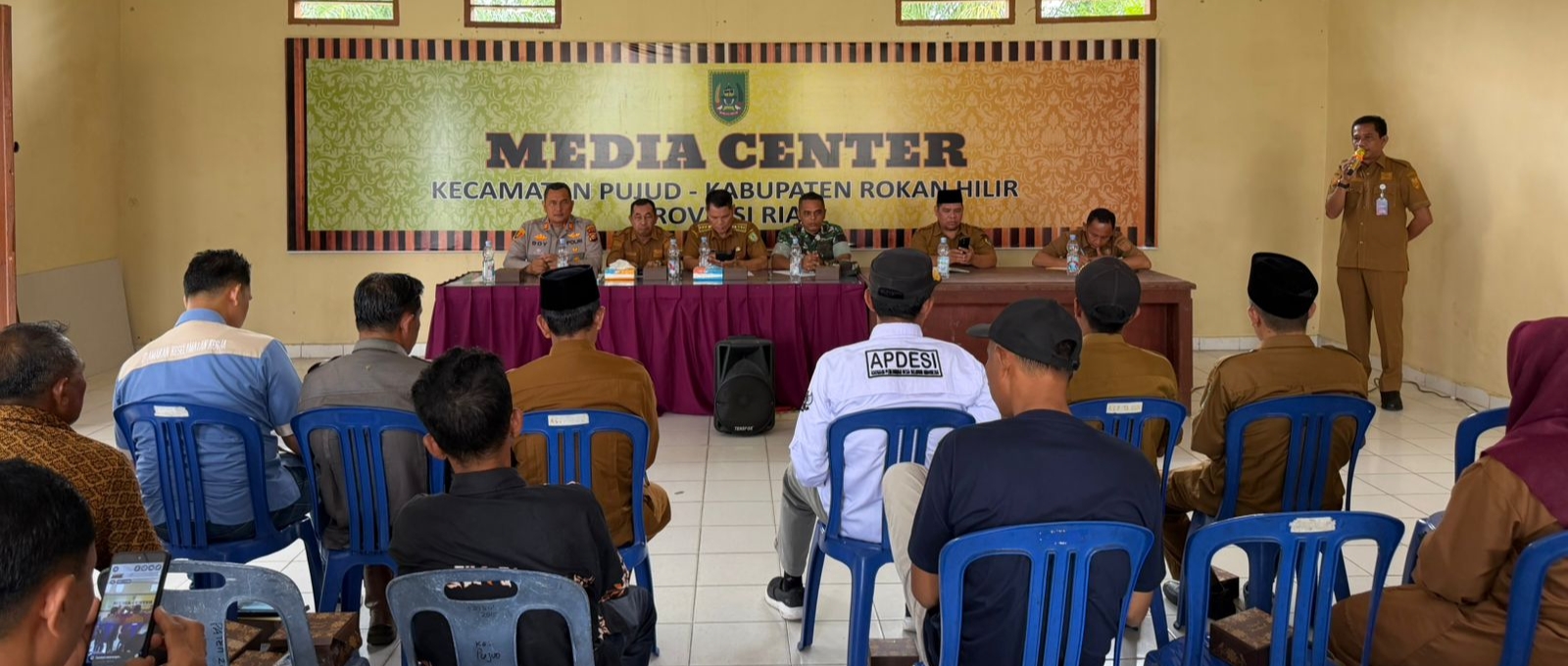 Perkuat Sinergi Penanganan Karlahut Polsek Pujud Gelar Rakor Bersama Upika