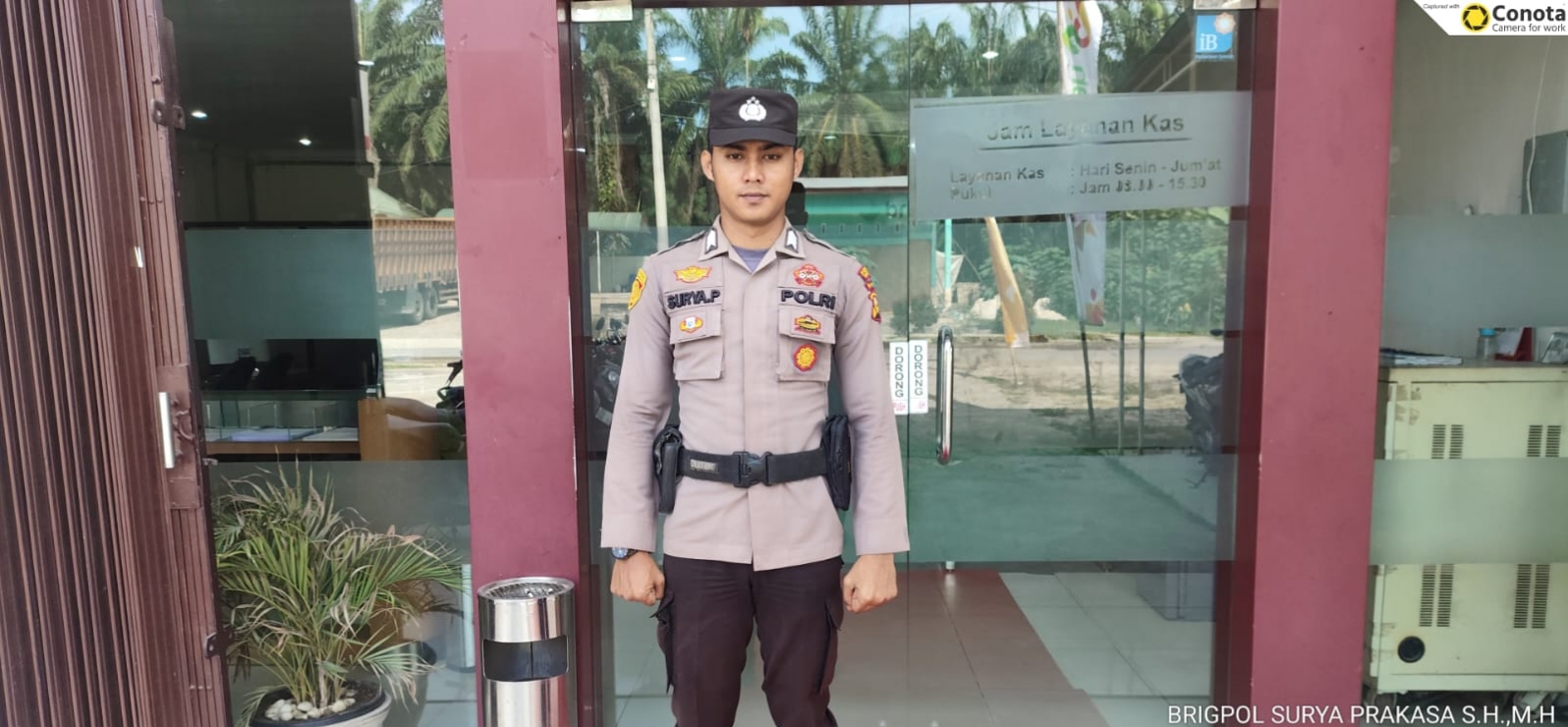 Cipta Kondusif Personil Polsek Pujud PAM di Objek Vital