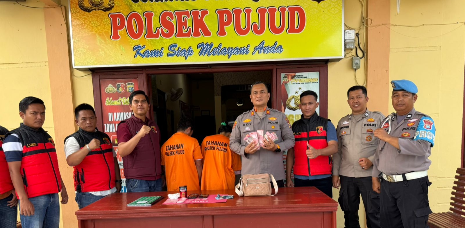 Polsek Pujud Berhasil Amankan Pasutri Pemilik Sabu 1,08 Gram Sabu