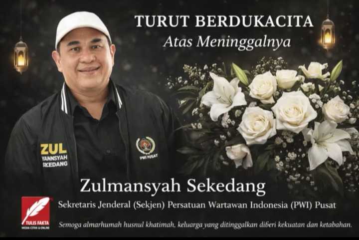 Keluarga Besar PWI Berduka: Sekjen PWI Pusat Zulmansyah Sekedang Tutup Usia