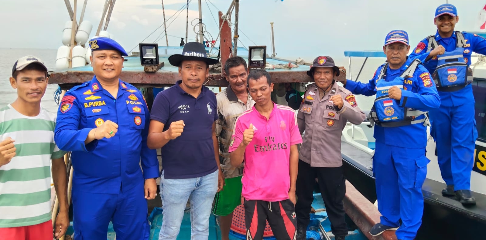 Cegah Peredaran Narkoba Kasat Polairud dan Kasat Intelkam Polres Rohil Intensifkan Patroli Perairan