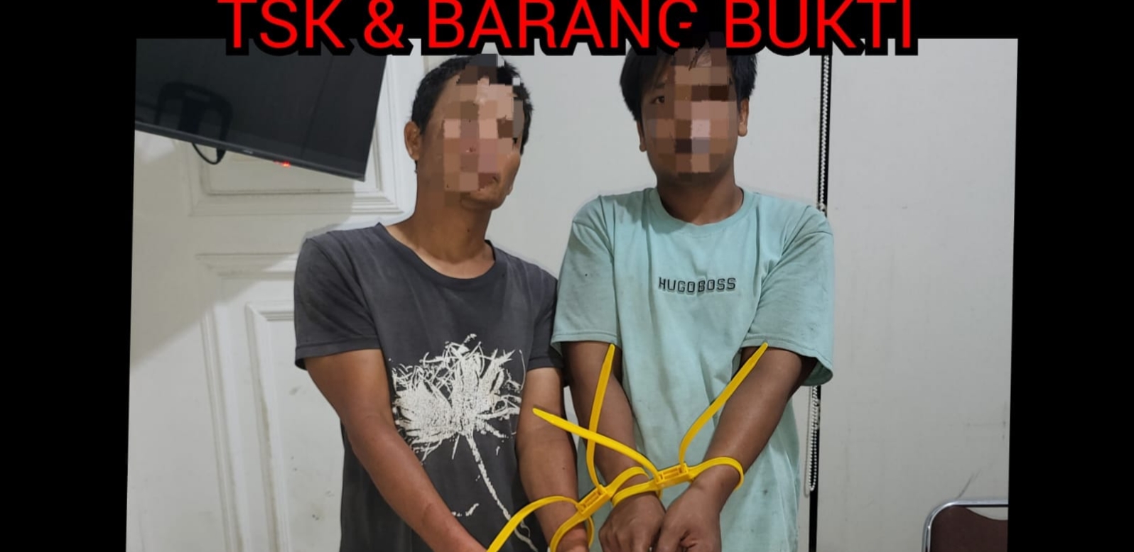 Lagi Asyik Nyabu Polsek Bagan Sinembah Ciduk 2 Pelaku di Bangunan Kosong