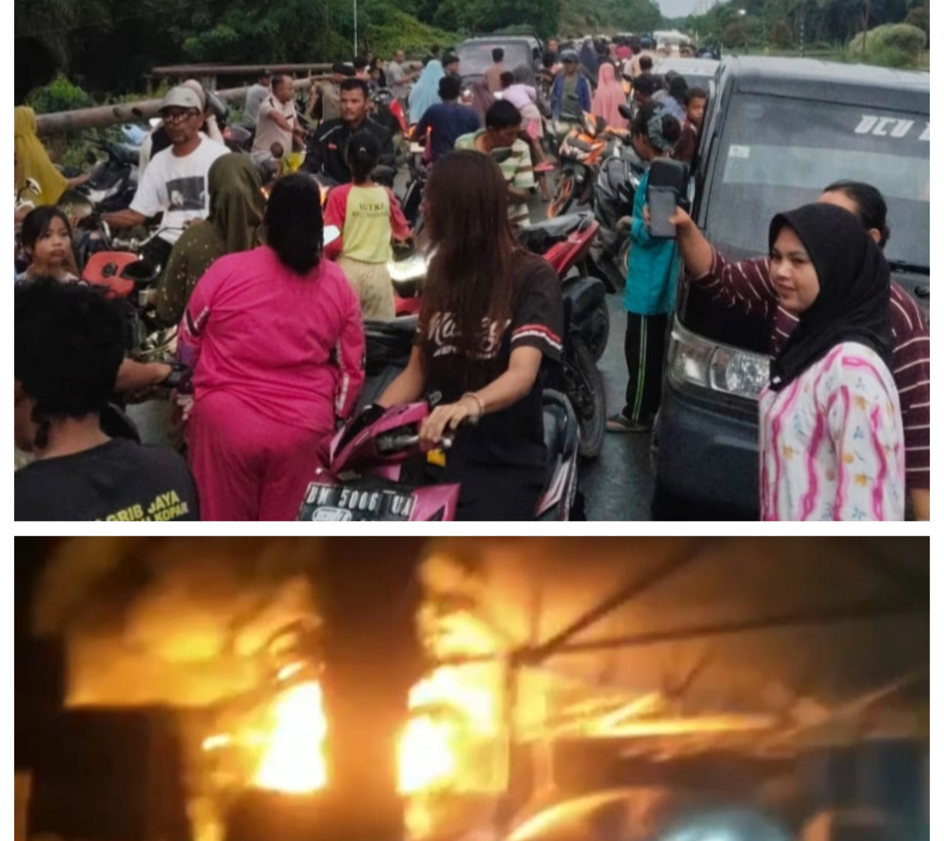 Mak Mak Rantau Kopar Ngamuk, Bakar Mobil Diduga Bandar Narkoba