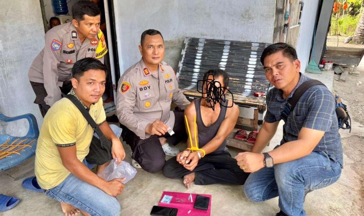Tak Jera Polsek Pujud Bekuk Residivis Narkoba Dikamarnya